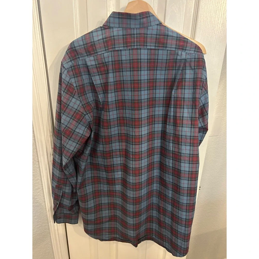 Polo Ralph Lauren Mens XL Classic‎ Fit Cotton Stretch Plaid Button Down Shirt